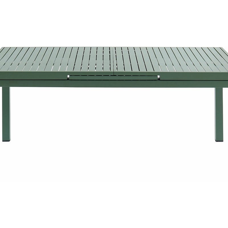 Stół rozkładany z aluminium o długości 180/240 cm – migdałowa zieleń - NAURU