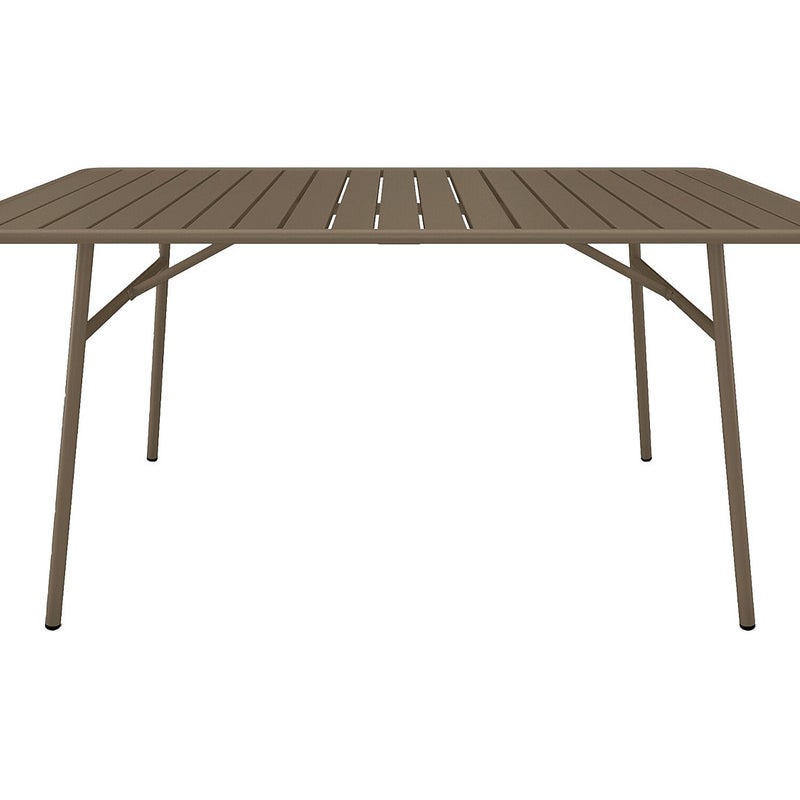 Stół ogrodowy dł. 160 cm z metalu - Taupe - MIRMANDE marki MYLIA