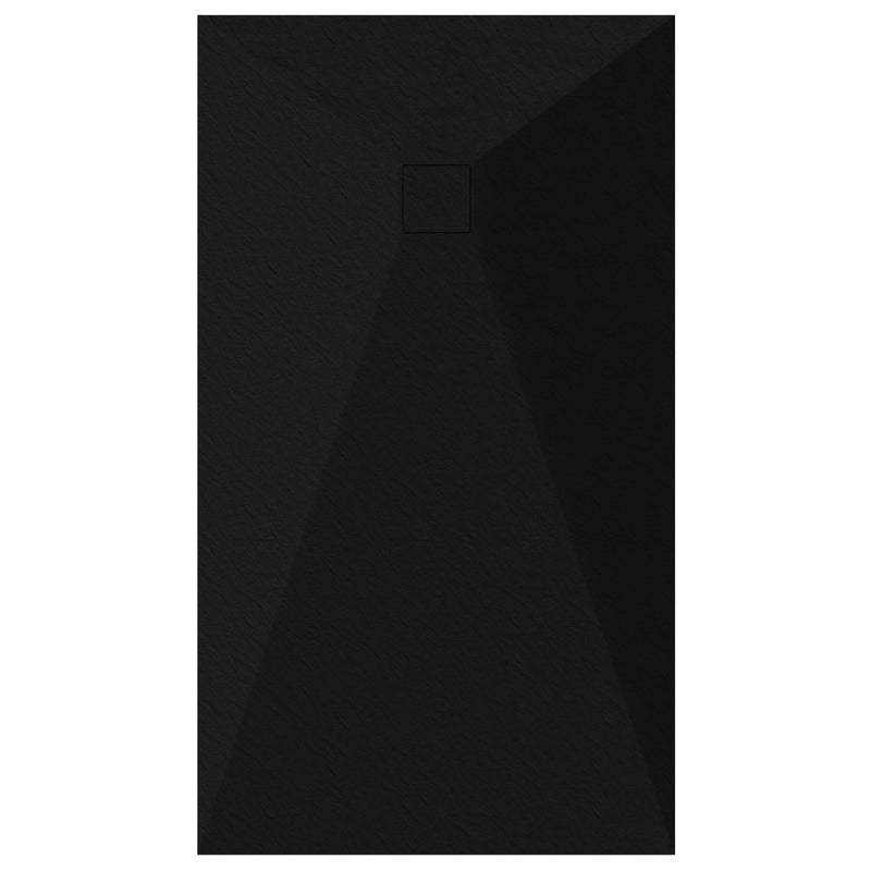 Brodzik STONE SEVANTE prostokątny 150x80 czarny z syfonem 1 szt.