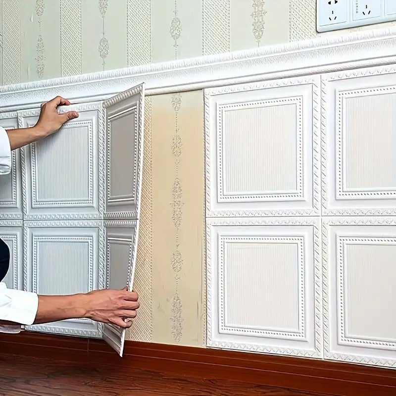 Naklejka ścienna 3D 70x70 cm, teksturowana, odporna na wilgoć i wstrząsy, łatwa w montażu, renowacja ścian do salonu, sypialni, łazienki