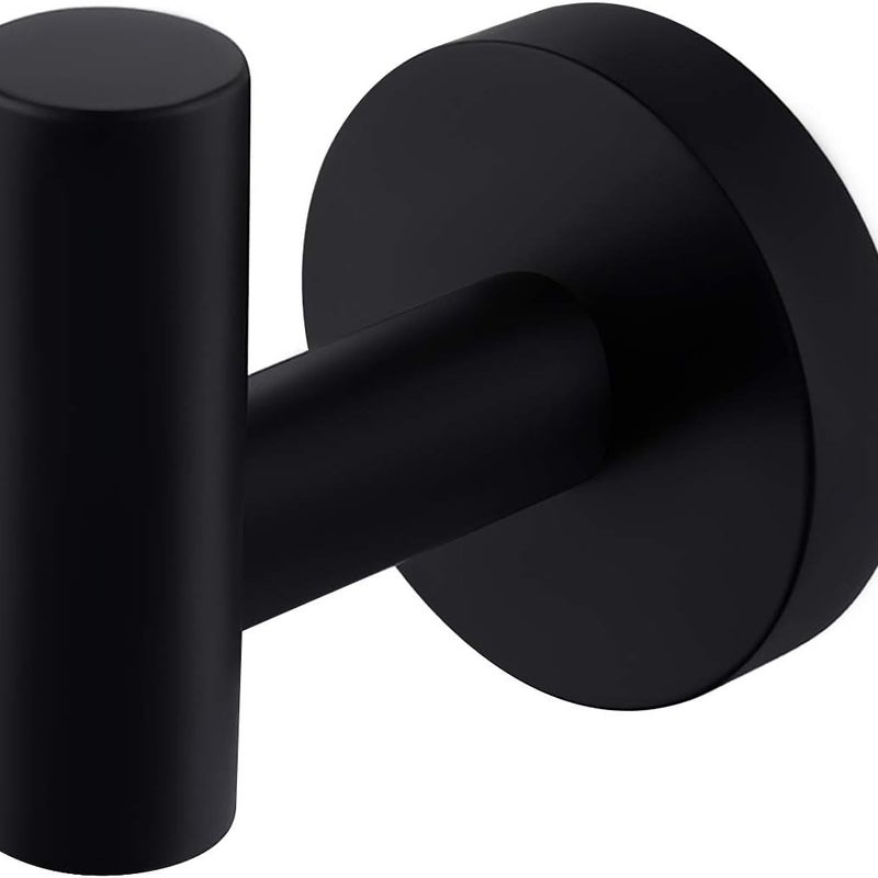 Wieszak ścienny na ręczniki do łazienki, czarny mat, stal nierdzewna SUS304, wieszak na płaszcze, uchwyt na ręczniki (czarny*1)