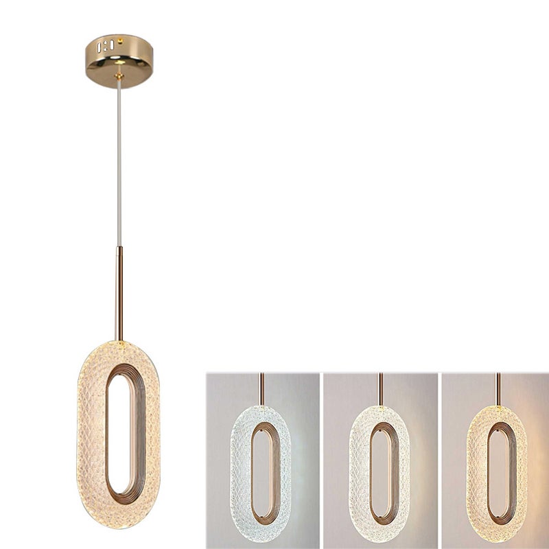 Podwieszana lampa sufitowa złota podwieszana lampa sufitowa lampka nocna kolorowa półprzezroczysta LED akryl wysokiej przezroczystości salonu jadalni