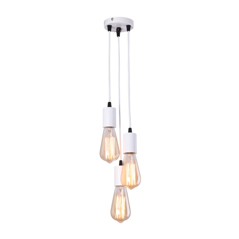 Industrialny żyrandol głowicowa lampa wisząca lampa sufitowa w stylu vintage lampa wisząca z regulacją wysokości do salonu jadalni baru bez żarówki