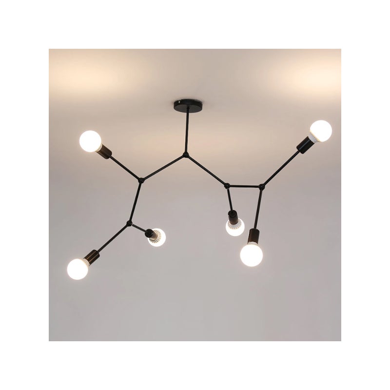 Nowoczesny żyrandol żarówek Designerska lampa sufitowa do salonu i sypialni Lampa wisząca bez żarówek Elegancka dekoracja pomieszczenie