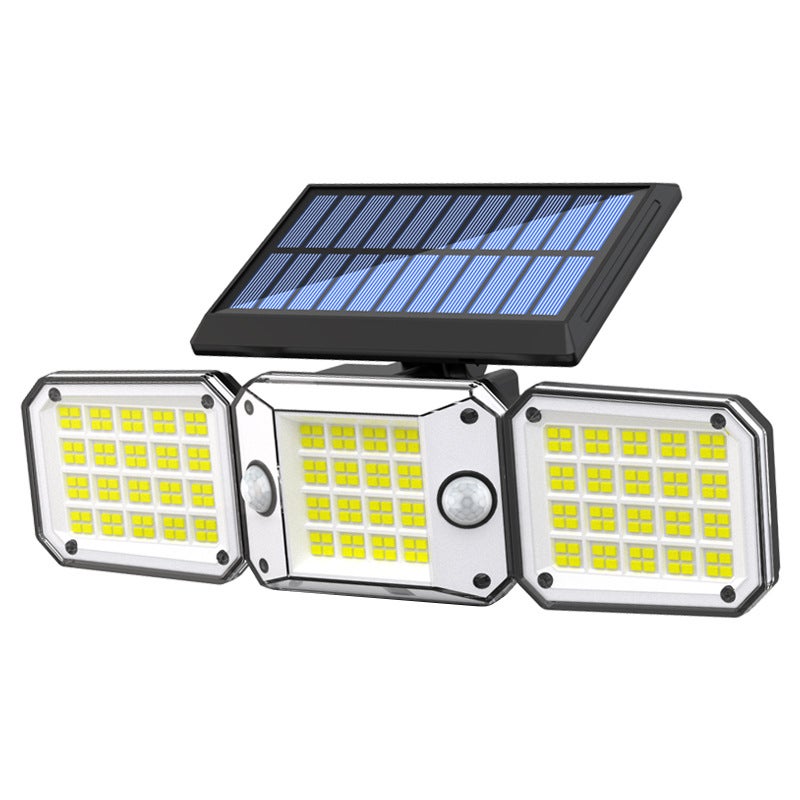 Zewnętrzna lampa solarna, lampa solarna z czujnikiem ruchu, zewnętrzne oświetlenie solarne, reflektor bezpieczeństwa LED