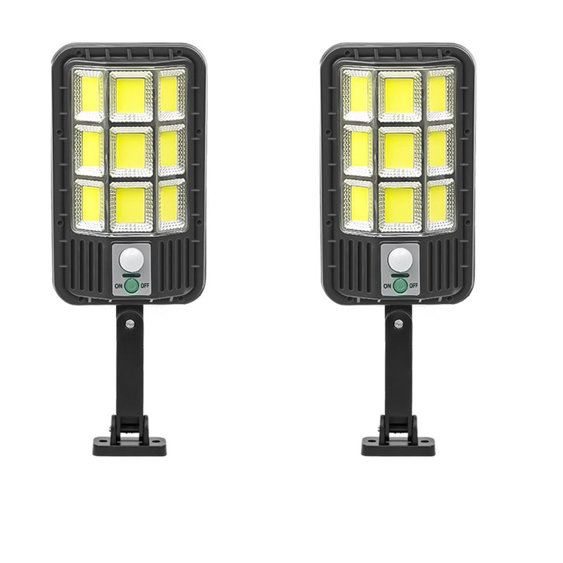 Zewnętrzna lampa solarna - białe światło 108COB, wodoodporny reflektor solarny IP65, 3 tryby (zestaw 2 sztuk)