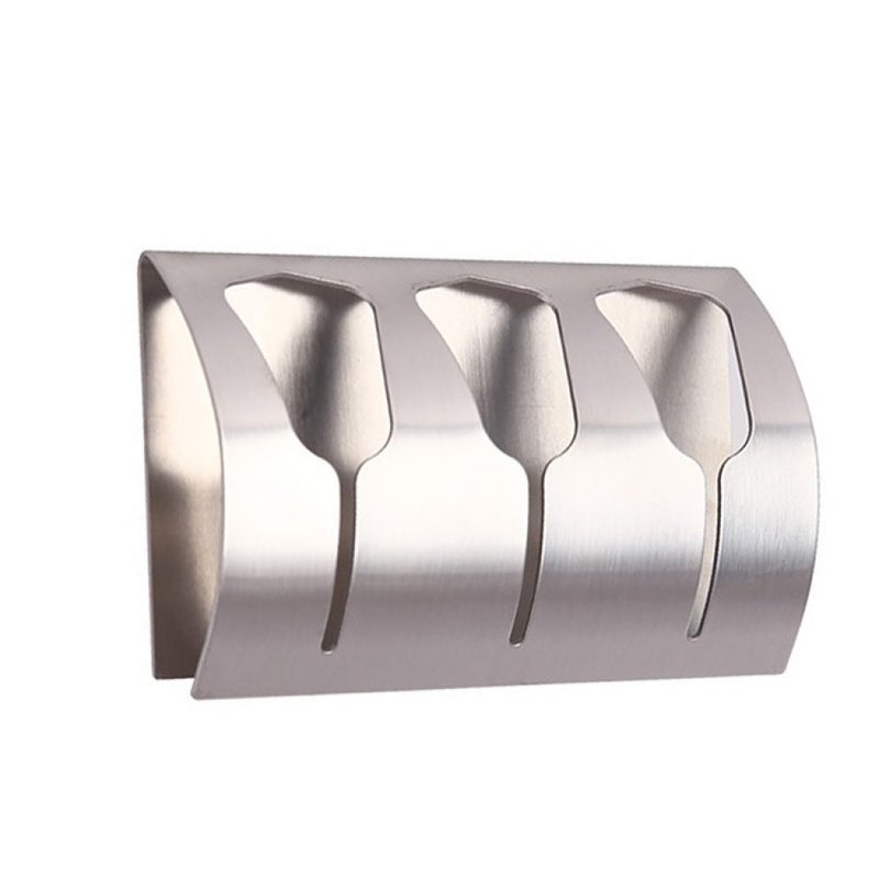 Wieszak na ręczniki Sticky Towel do łazienki, uchwyt na ręczniki kuchenne z 3 haczykami ze szczotkowanej stali nierdzewnej