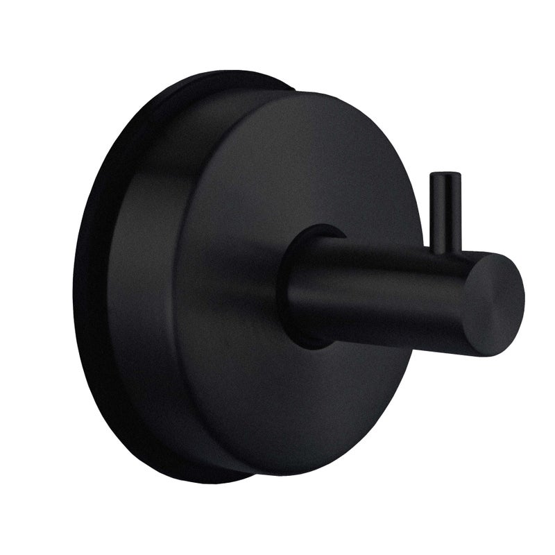 2 sztuki Haczyki na przyssawki do wieszaków na ręczniki łazienkowe, bez wiercenia, ze stali nierdzewnej, czarne