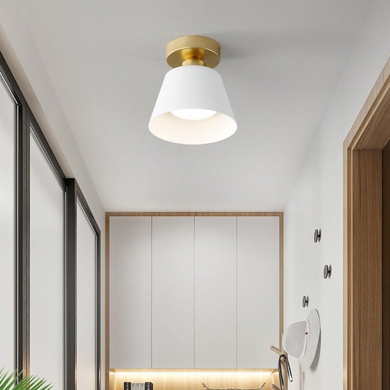 Nowoczesna, częściowo wpuszczana lampa sufitowa LED, platynowa, idealna do korytarzy, restauracji i sypialni, białe światło, 17 x 16 cm