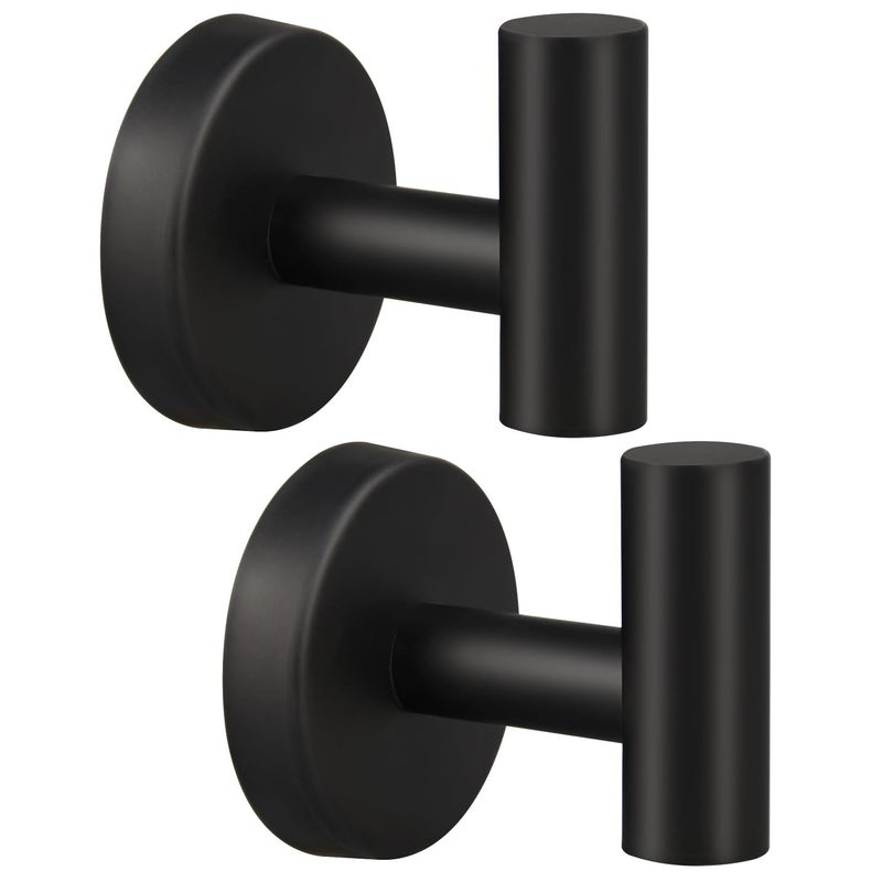 Zestaw 2 haczyków na ręczniki, haczyki łazienkowe ze stali nierdzewnej na ręczniki, solidne haczyki ścienne