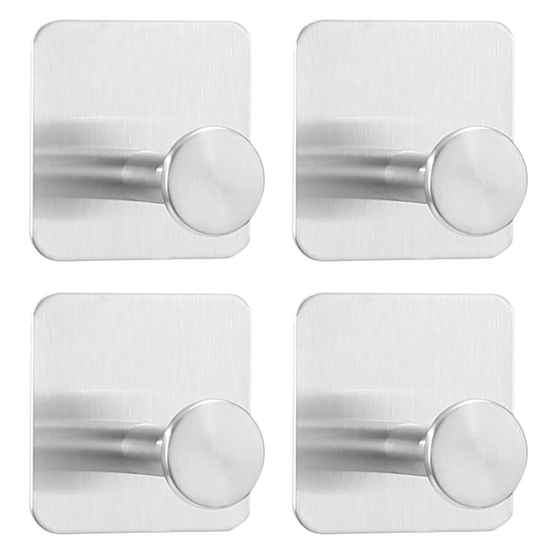 Zestaw okrągłych haczyków ściennych na ręczniki ze stali nierdzewnej haczyki samoprzylepne nie wymagają wiercenia odpowiednie do łazienek