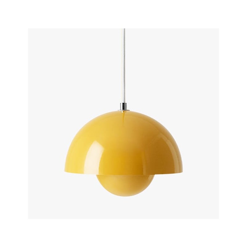 Żyrandol, nowoczesna lampa wisząca, plafon wiszący z żarówką, oświetlenie do dekoracji wnętrz, światło białe, 23 cm (żółty)