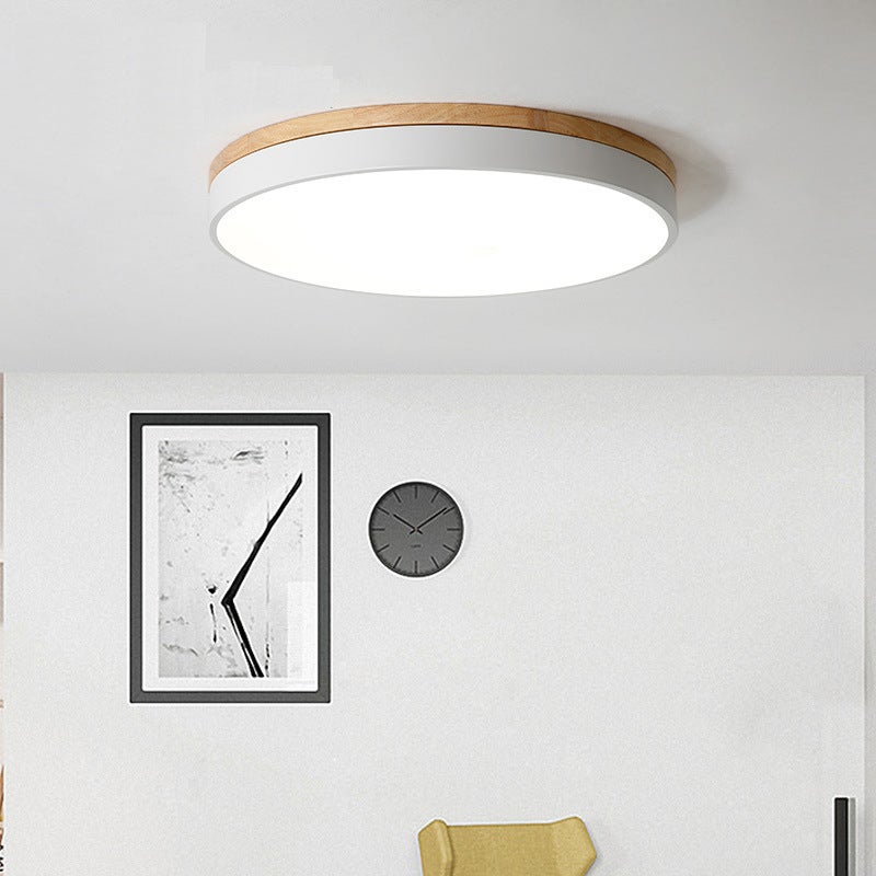 Plafon LED, Okrągły nowoczesny plafon metalowy 24 W, Światło białe 6000 K do salonu, sypialni, kuchni, korytarza, jadalni, 30 cm, biały