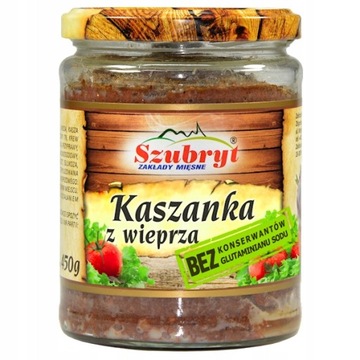 Żywność konserwowana Szubryt Kaszanka z wieprza 450 g
