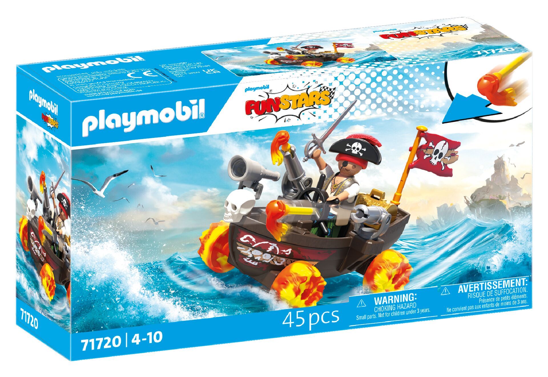 Playmobil Funstars Playmobil Racing Statek Piracki 71720 - klocki