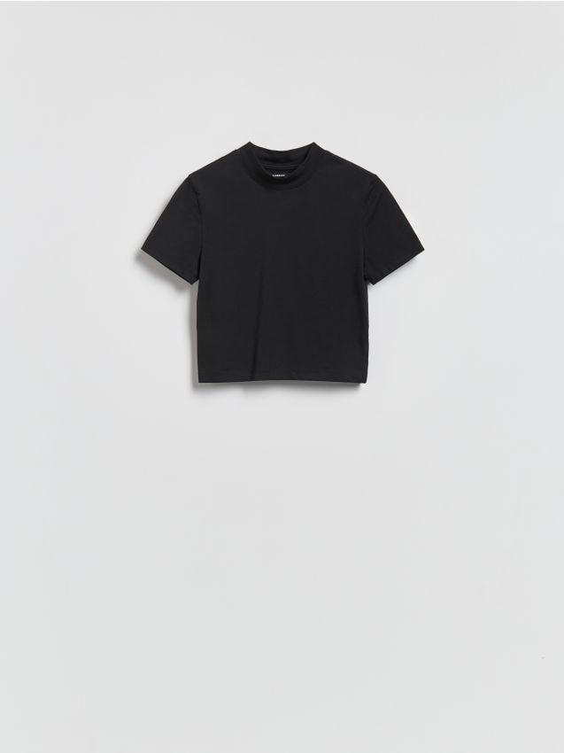 Reserved - T-shirt z bawełną - czarny