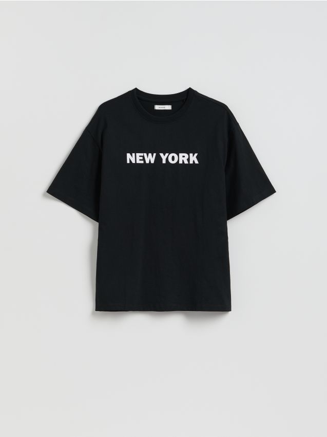Reserved - T-shirt z nadrukiem - czarny