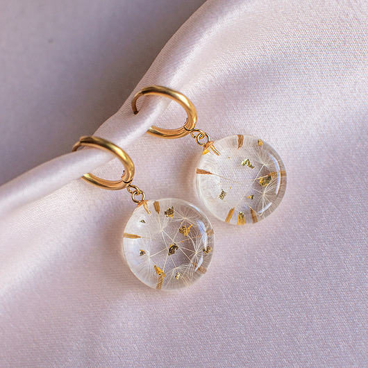 Kolczyki z rzęsek dmuchawca