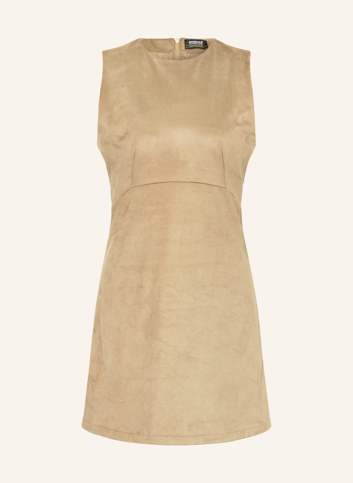 Barbour International Sukienka Etui Nia W Stylu Skórzanym beige