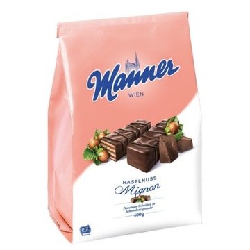 Manner Haselnuss Dark Chocolate 400g