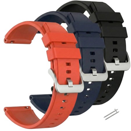 Zestaw 3x pasek silikonowy 22 mm
