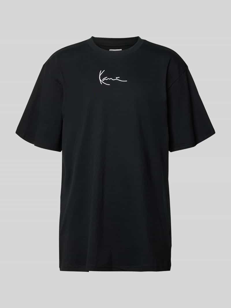 T-shirt z Wyhaftowane logo i Okrągły dekolt