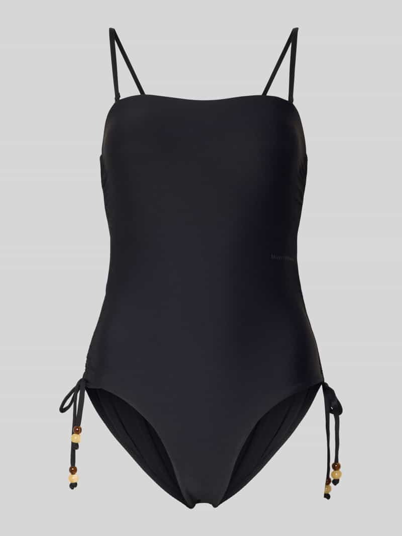 Kostium kąpielowy z napisem z logo model 'ABSTRACT FLORAL'