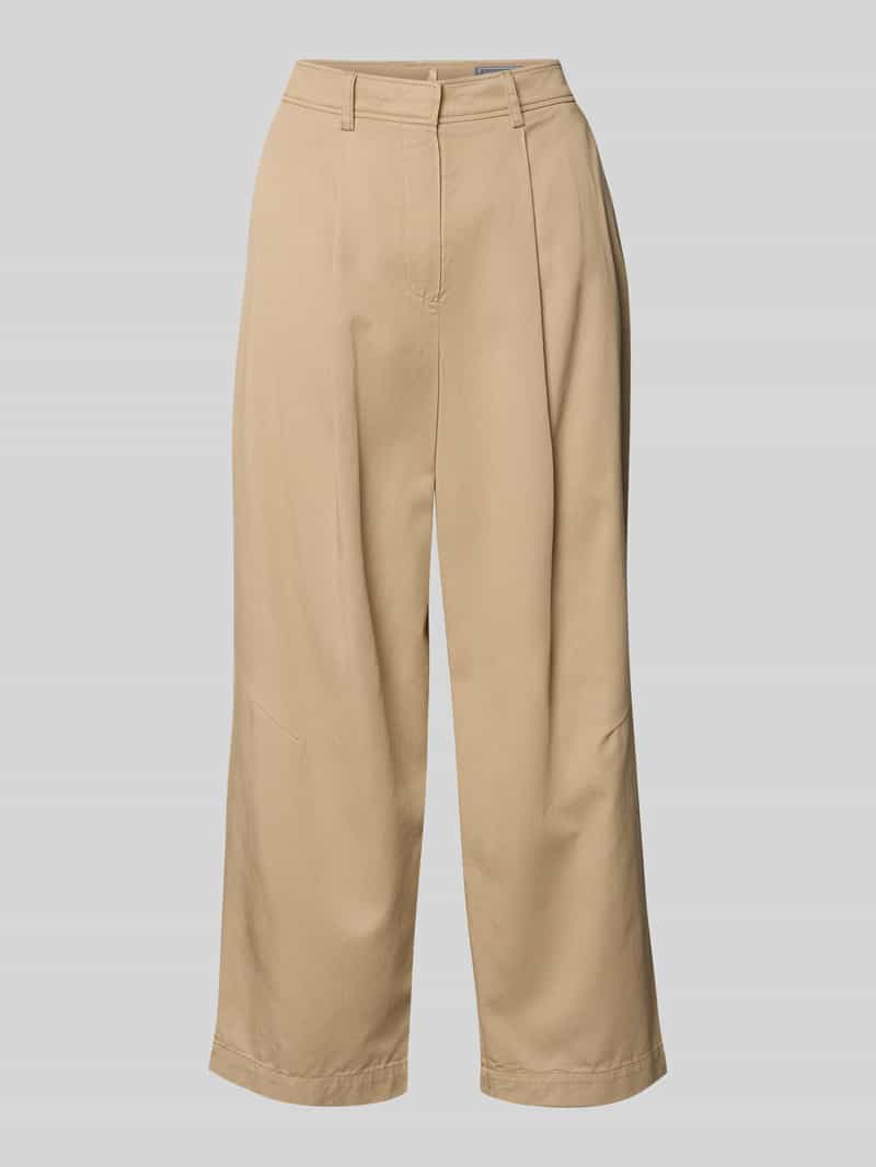 Spodnie z mieszanki wiskozy i bawełny z tylnymi kieszeniami