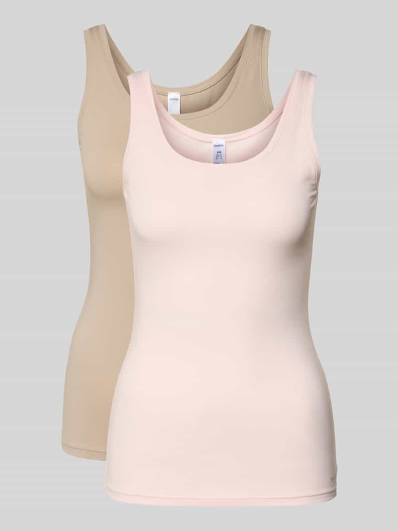 Top o kroju slim fit ze zwierzęcym nadrukiem na całej powierzchni w zestaw 2 szt.