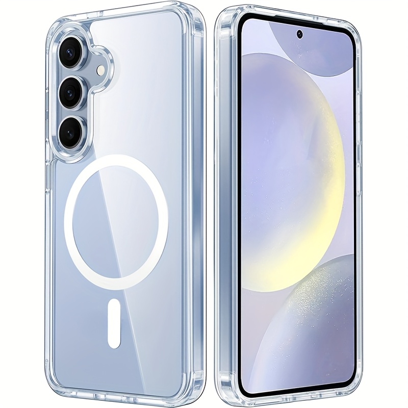 TEMU Etui na telefon: kompatybilne z for Galaxy S25/S25FE/S24 PLUS/S23/S22 ULTRA/S21, etui magnetyczne z obsługą ładowania, żółte, antyuderzeniowe,