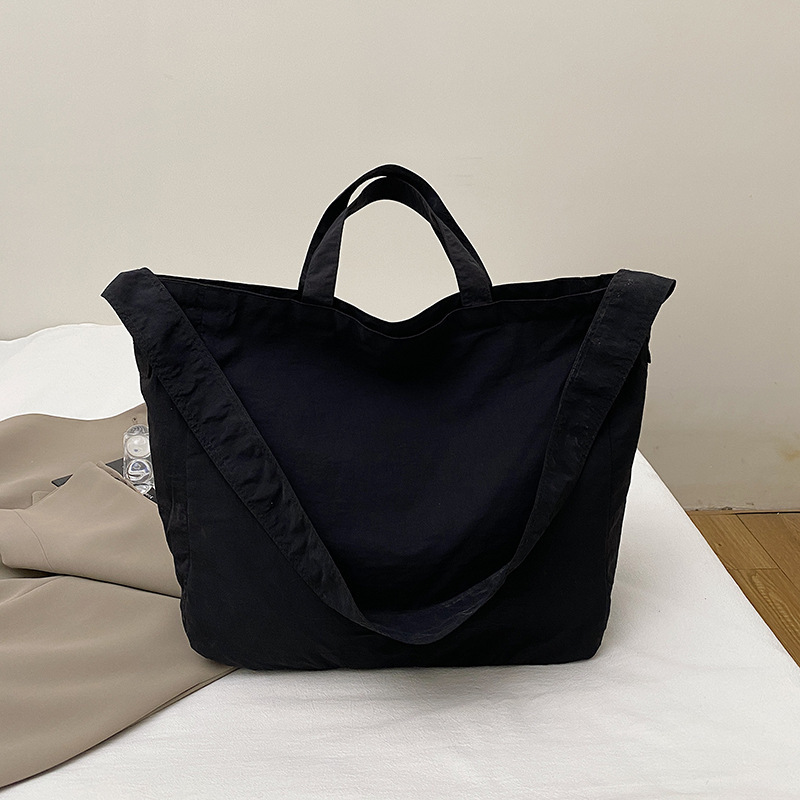 TEMU Modna, minimalistyczna, pojemna, lekka, jednokolorowa torba na ramię, codzienna torebka w stylu vintage, wygodna na podróże służbowe