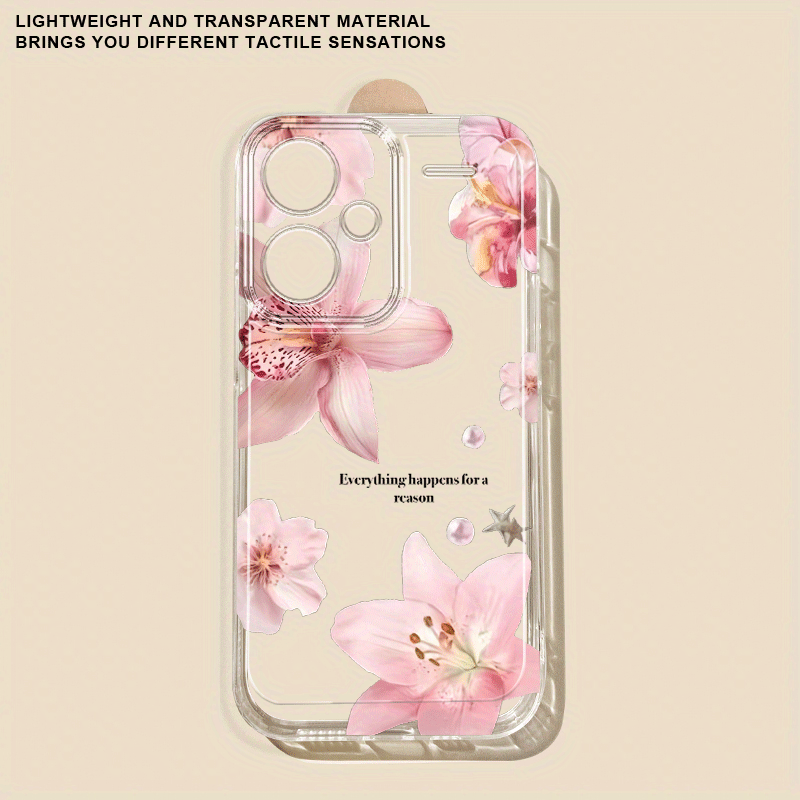 TEMU Etui na telefon: Różowe kwiatowe etui na telefon odpowiednie dla Realme 9, 10 Pro, 11, 12 Pro+, C11, C21, C25Y, C30S, C33, C35, C51, C53, C55,
