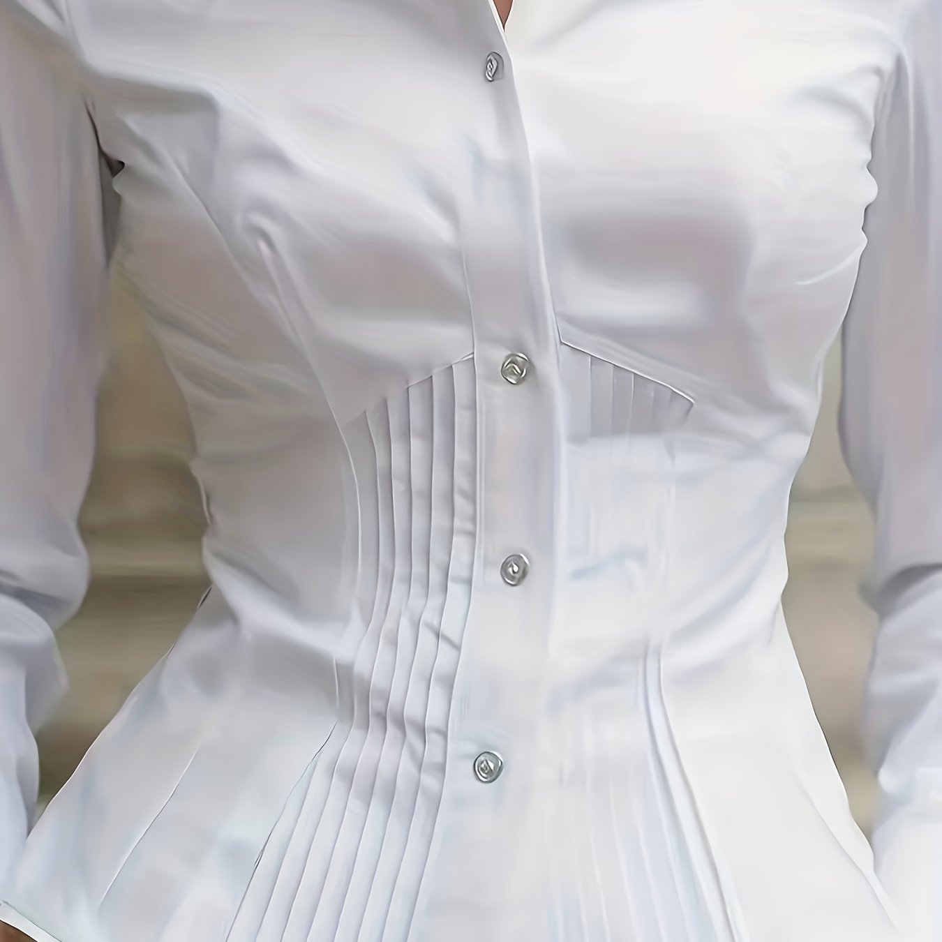 TEMU QD1017010 Elegancka i specjalna damska koszula z długim rękawem, , dopasowana, w jednolitym kolorze, idealna na każdą porę roku, codzienna i