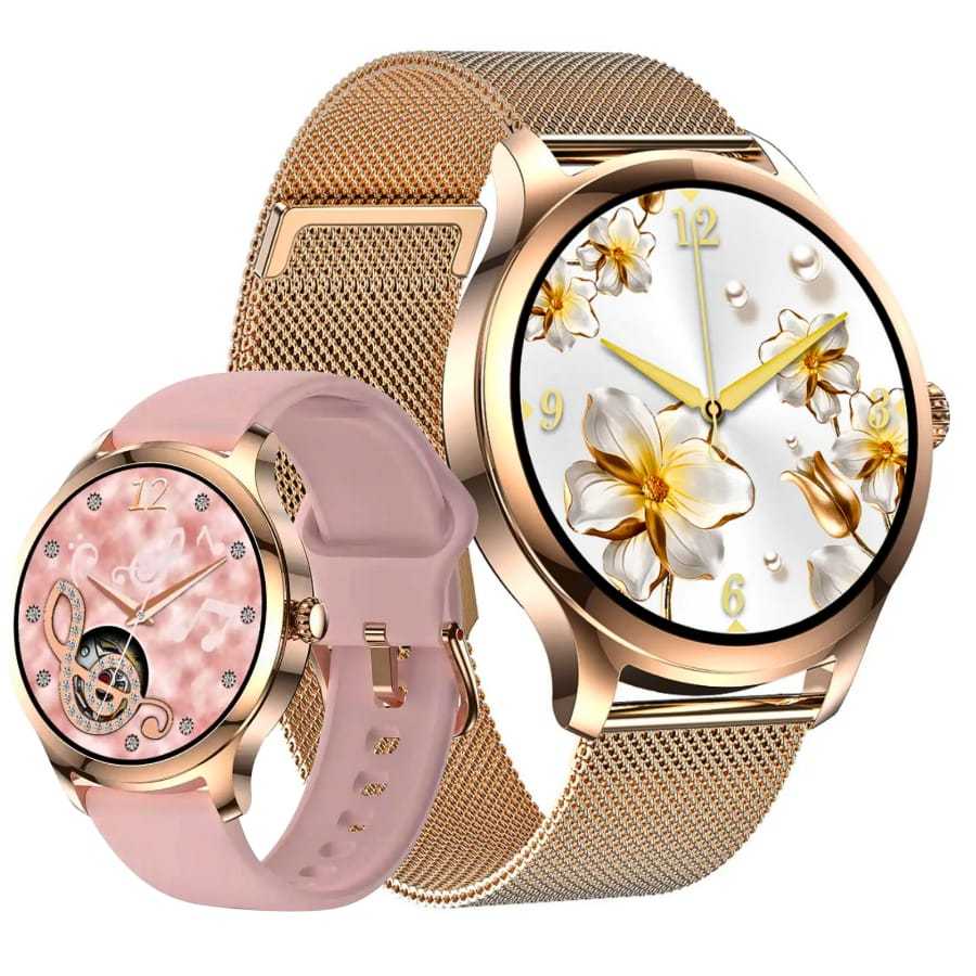 TEMU SMARTWATCH ZEGAREK DAMSKI POLSKIE MENU ROZMOWY SMART WATCH ZŁOTY + 2 paski