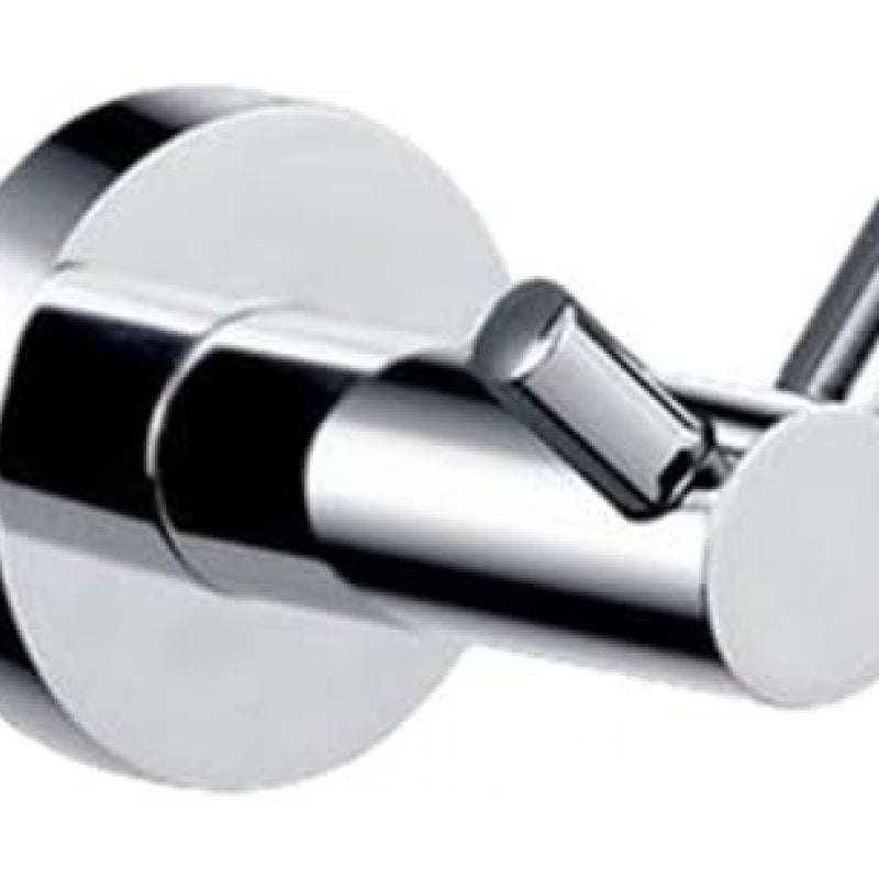 Wieszak ścienny z mosiądzu, haczyk na ręcznik i szlafrok, chrom, srebro, 5*6.7*4.2cm