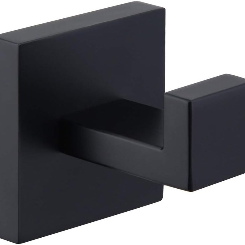 Haczyk na ręcznik kąpielowy, uchwyt na ręcznik prysznicowy ze stali nierdzewnej SUS304, haczyk na szlafrok łazienkowy, matowa czerń