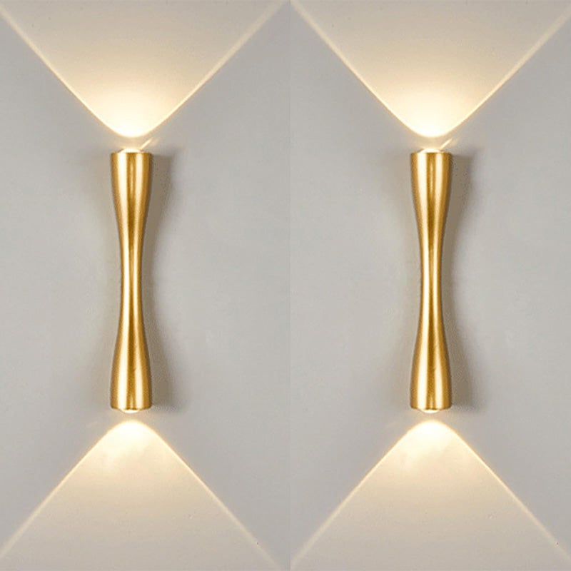 Zestaw 2 prostych, nowoczesnych lamp ściennych LED, styl minimalistyczny, styl trąbki, 220 V, 24 cm, 6 W, ciepłe światło