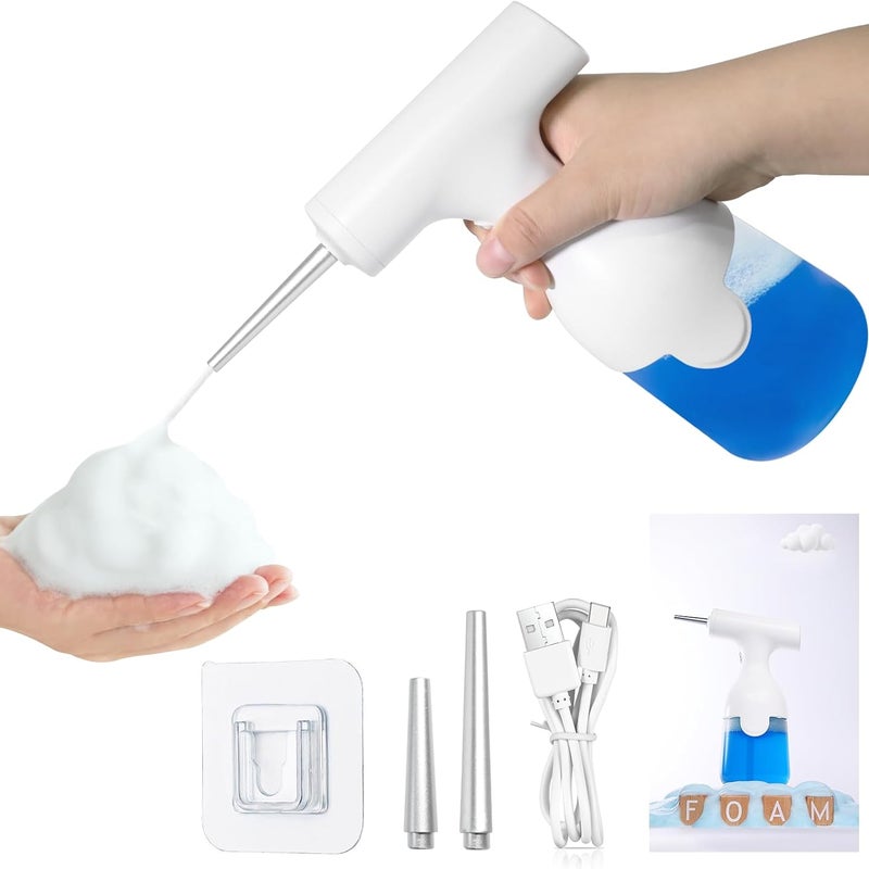 Automatyczny dozownik mydła, 400 ml, elektryczny dozownik mydła, ładowany przez USB, wodoodporny ścienny dozownik mydła IPX5
