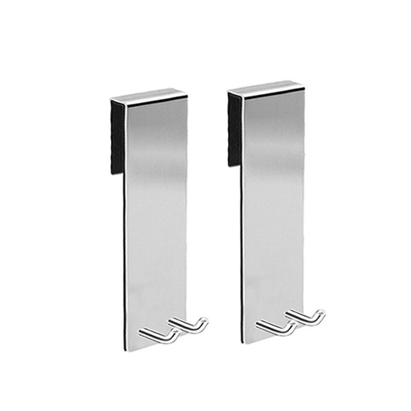 2-częściowe haczyki na drzwi prysznicowe, haczyki na ręczniki, nie wymagają wiercenia, odpowiednie do szkła o grubości od 6 do 12 mm, stal nierdzewna