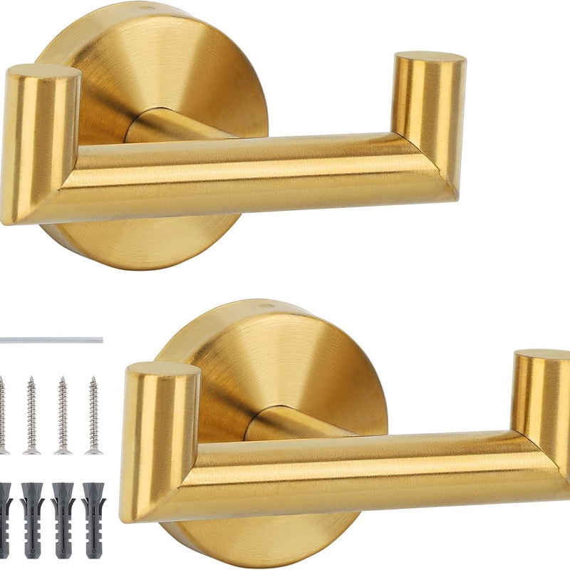 Wieszak łazienkowy sztuki haczyk na ściereczkę kuchenną haczyk ścienny ze śrubami wieszak ze stali nierdzewnej ścienny uchwyt ręczniki haczyki złoty