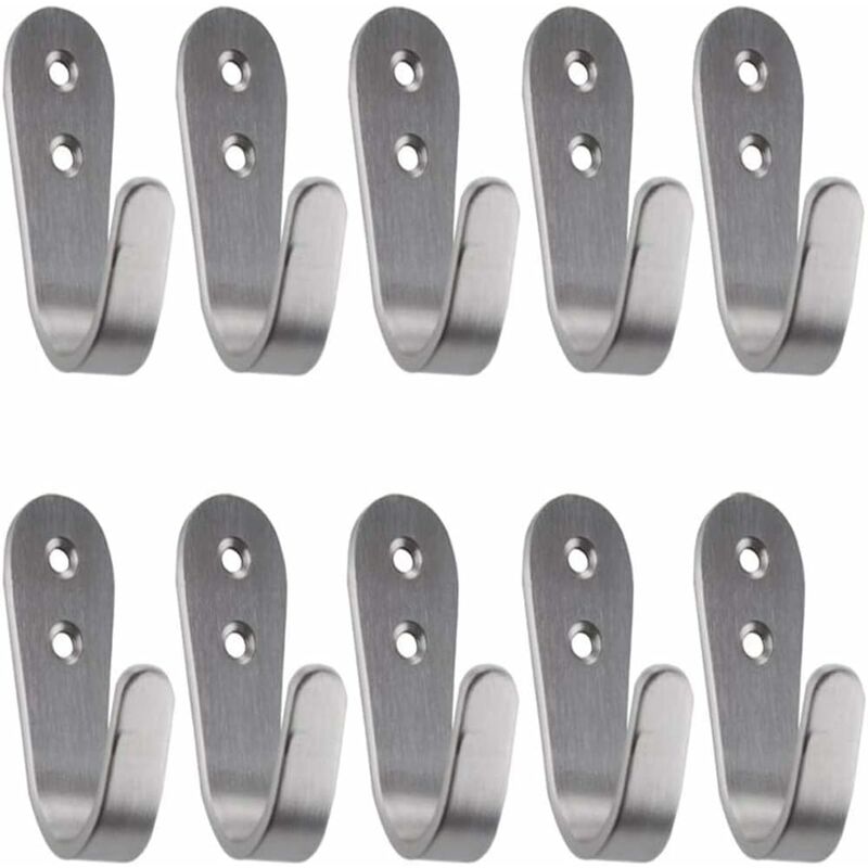 Zestaw 10 haczyków ściennych na ręczniki, prosty montaż na ścianie za pomocą śrub, odpowiednie do łazienki, szlafroka, sypialni