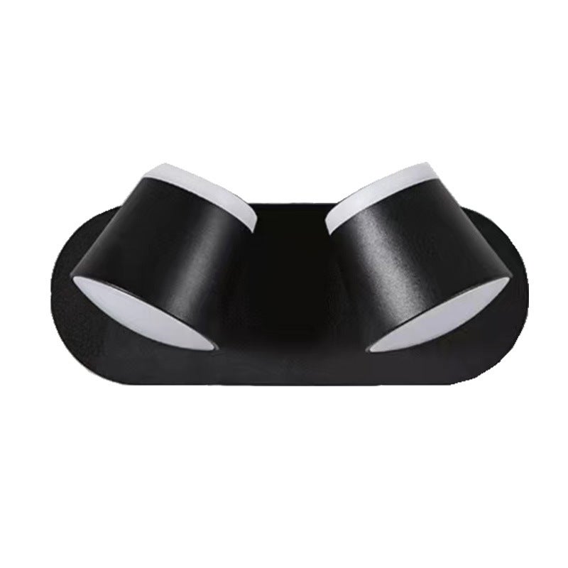 Zewnętrzny kinkiet LED 16 W, aluminiowy, 2 obrotowe reflektory 360°, biały ciepły 3000 K, czarny