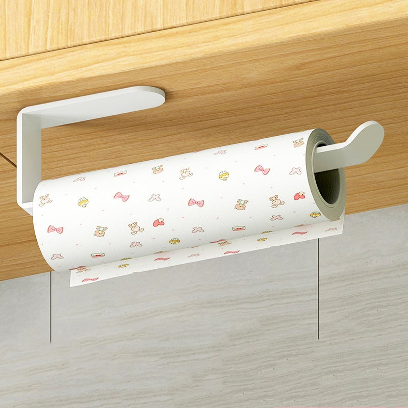 Uchwyt ścienny na ręczniki papierowe bez perforacji/do podwójnego zastosowania, 28 cm, biały (z otworami)