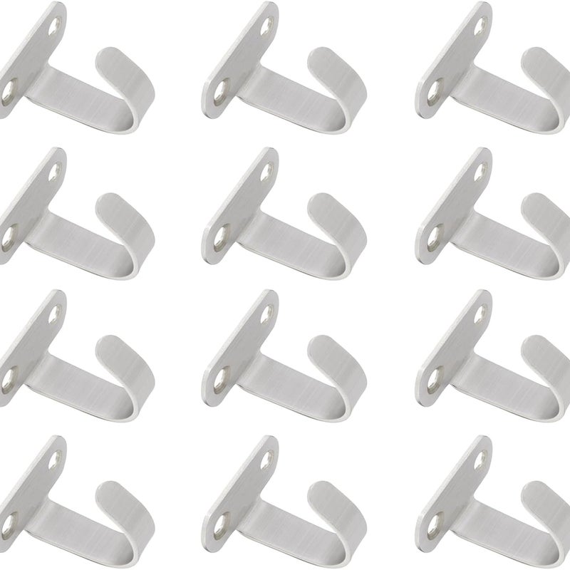 12 sztuk haczyków sufitowych ze stali nierdzewnej do łazienki, kuchni, ręczników, szalików