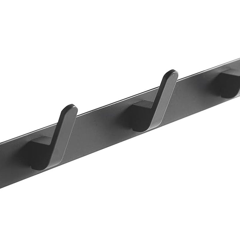 Haczyk na ubrania - Wieszak na ręczniki - Stop aluminium - 1 sztuka - 43 cm - Czarny