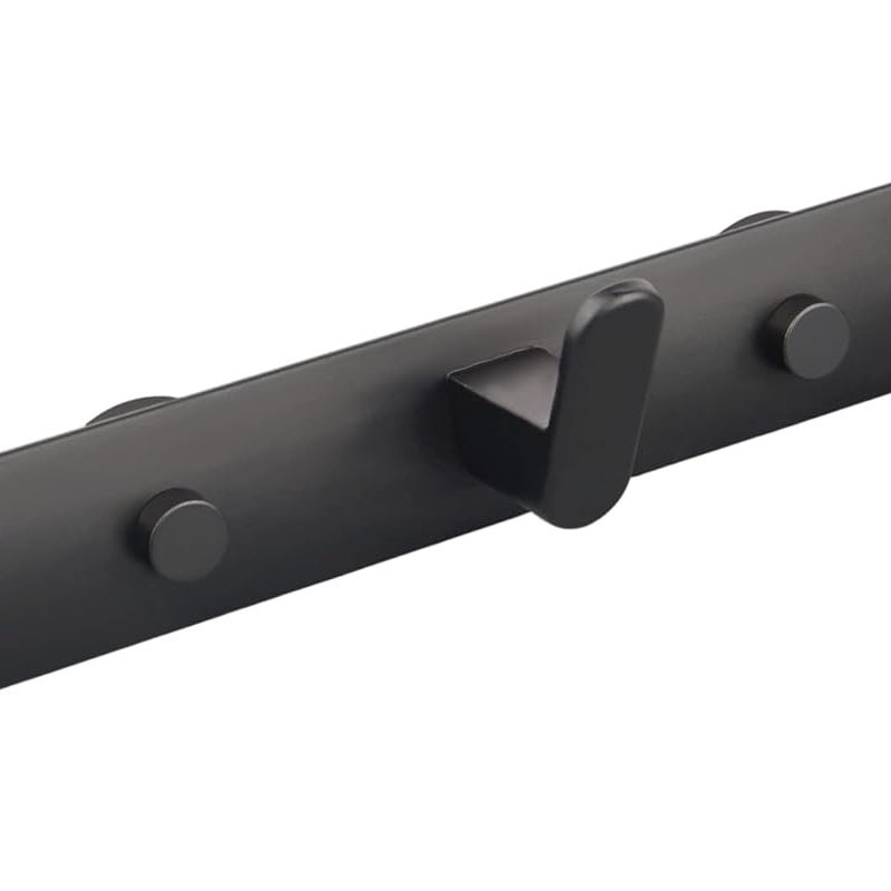 Haczyk na ubrania - Wieszak na ręczniki - Stop aluminium - 1 sztuka - 24 cm - Czarny