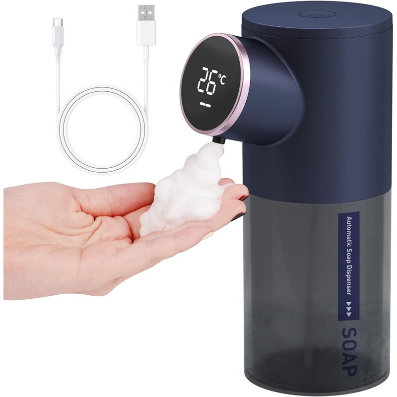 Automatyczny dozownik mydła, dozownik mydła pieniącego 320 ml, ładowany przez USB, IPX4, z czujnikiem podczerwieni