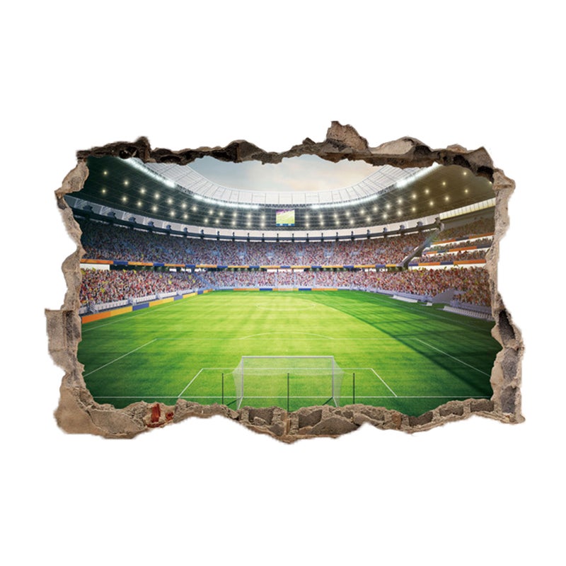 Naklejka ścienna do salonu naklejki ścienne Football Arena plakat stadionowy do sypialni dziecięcej kolorowa naklejka ścienna piłki nożnej sypialni