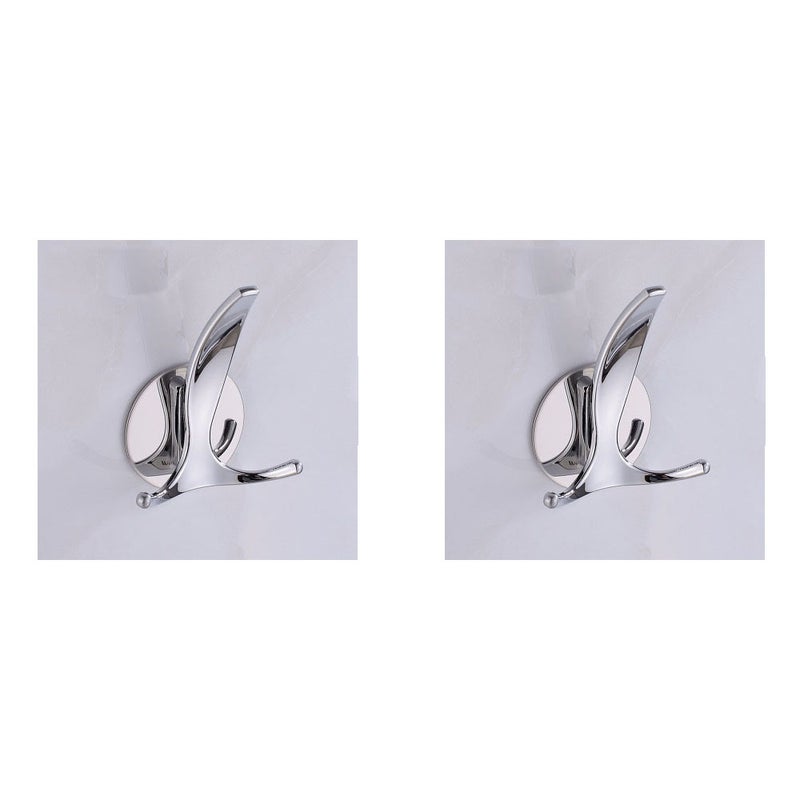 Zestaw 2 haczyków, haczyki na ręczniki, haczyki na szlafrok, haczyki drzwiowe ze stali nierdzewnej do łazienki, kuchni, bez wiercenia