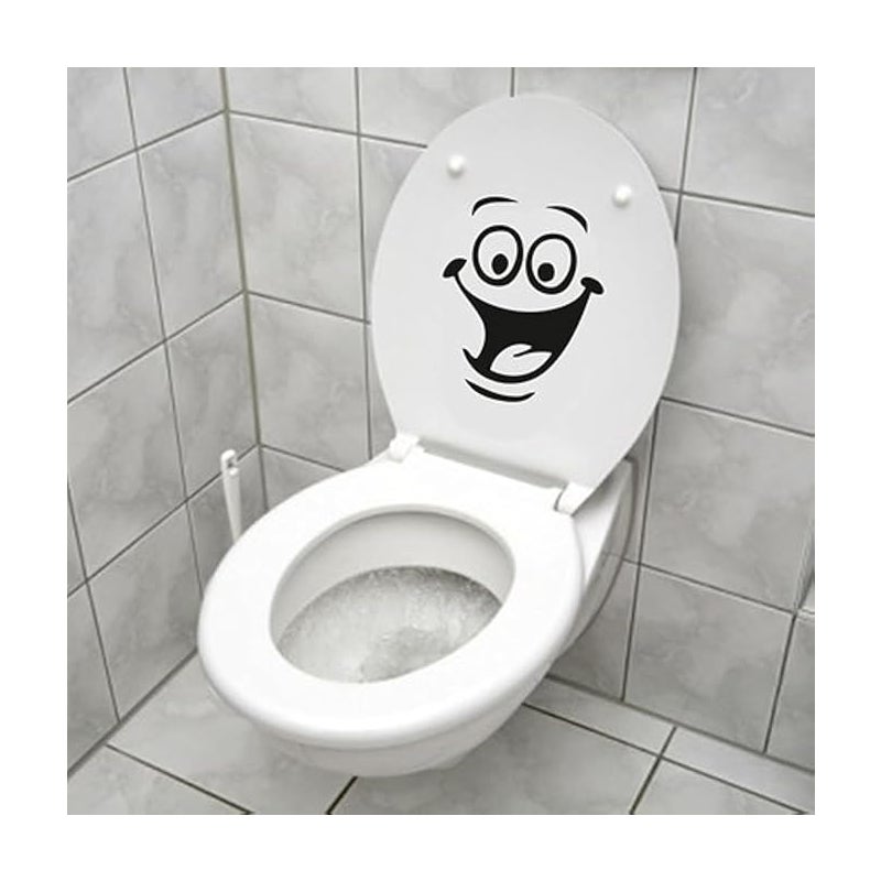 Naklejka z buźką, zabawna naklejka ścienna do toalety, łazienki, kuchni, PCV, 1 kolor 18*24CM